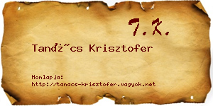 Tanács Krisztofer névjegykártya