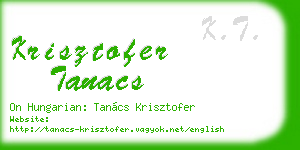 krisztofer tanacs business card