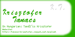 krisztofer tanacs business card